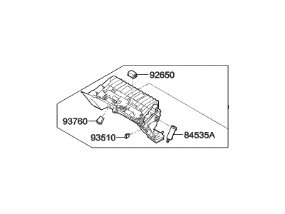 Hyundai 84540-3V100-YDA Cover Assembly-Glove Box Upper