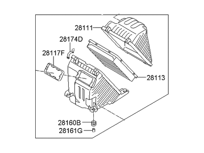 Hyundai Santa Fe Air Filter Box - 28110-2P200