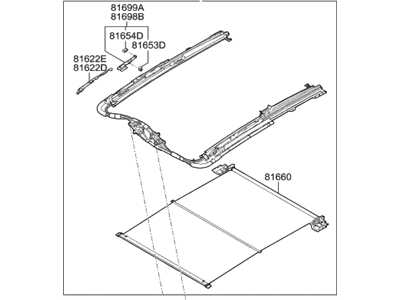 Hyundai 81650-C1000-TTX Mechanism Assembly-Panoramaroof