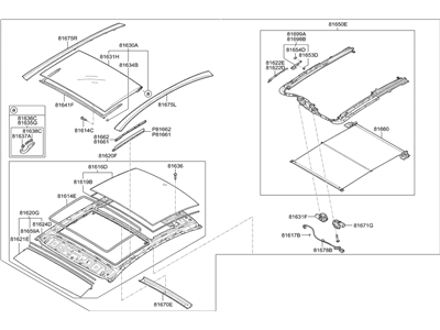 2015 Hyundai Sonata Sunroof - 81600-C1010-TTX