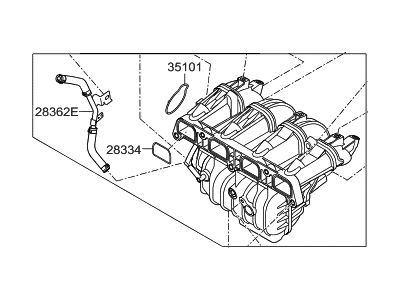 2012 Hyundai Sonata Hybrid Intake Manifold - 28310-2G810