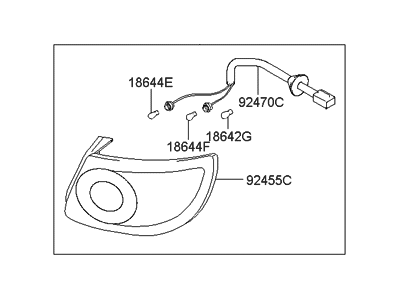 2000 Hyundai Elantra Tail Light - 92402-2D200