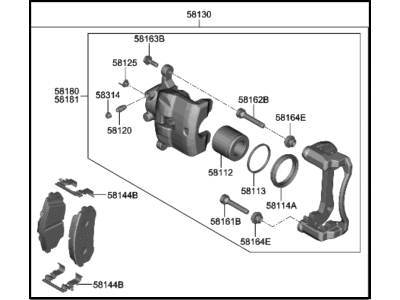 2023 Hyundai Elantra Brake Caliper - 58110-AB000