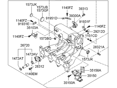 2006 Hyundai Accent Intake Manifold - 28310-26940