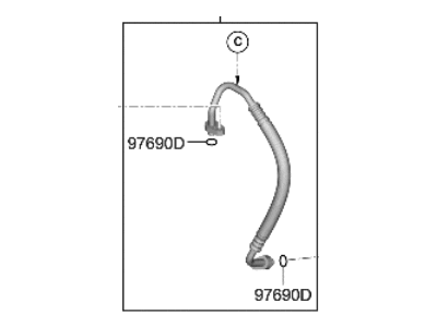 Hyundai Elantra N A/C Hose - 97762-IB000