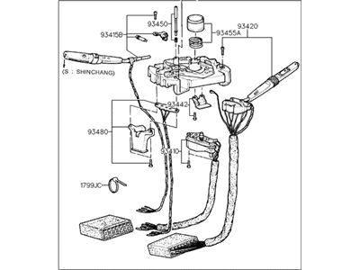 Hyundai 93400-23200 Switch Assembly-Multifunction