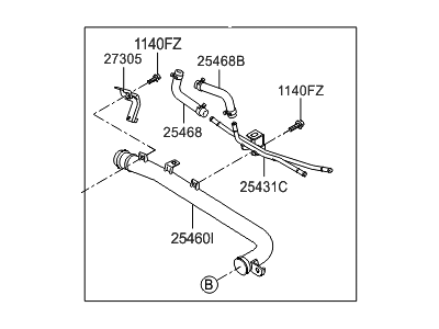 Hyundai 25470-3CGA0 Pipe & Hose Assembly Inner