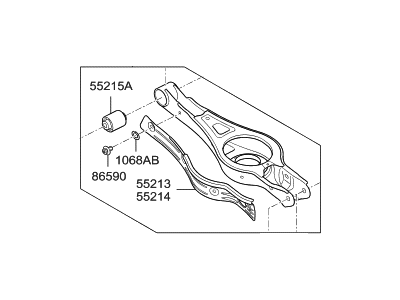 Hyundai 55210-C2110 Arm Complete-Rear Lower,LH