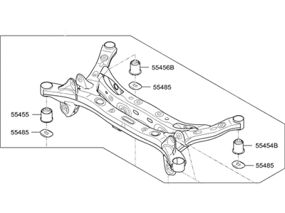 2019 Hyundai Sonata Rear Crossmember - 55400-C2100