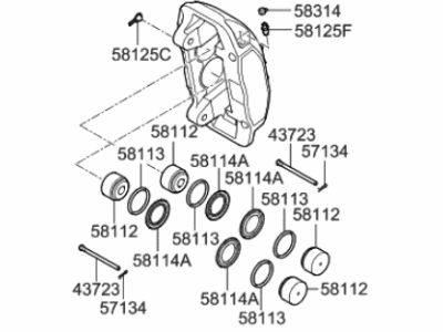 Hyundai Brake Caliper - 58180-B1A21