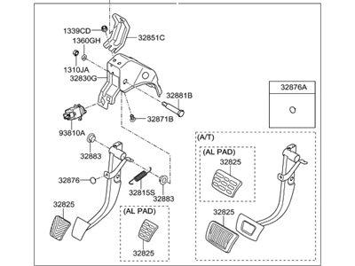 Hyundai 32800-3X300 Pedal Assembly-Brake