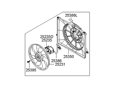 2008 Hyundai Sonata Fan Motor - 25380-0A280