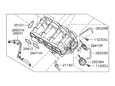 2011 Hyundai Tucson Intake Manifold - 28310-2G050