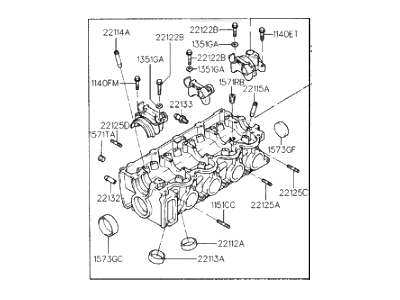 Hyundai Accent Cylinder Head - 22100-22030