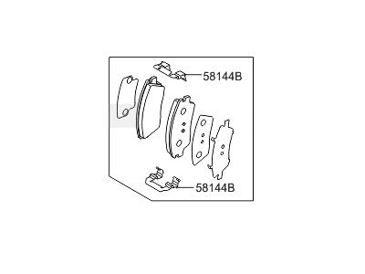 Hyundai 58101-D7A10 Front Disc Brake Pad Kit