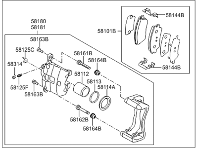 2021 Hyundai Tucson Brake Caliper - 58130-D3100