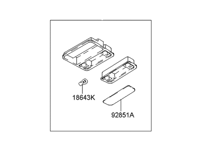 Hyundai 92870-2D000-OI Map Lamp Assembly