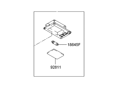 Hyundai 92800-2D000-OI Room Lamp Assembly