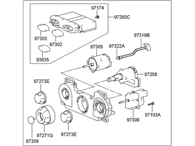 Hyundai Santa Fe A/C Switch - 97250-26550-CA