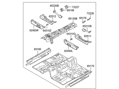 Hyundai 65100-3N002 Panel Complete-Front Floor