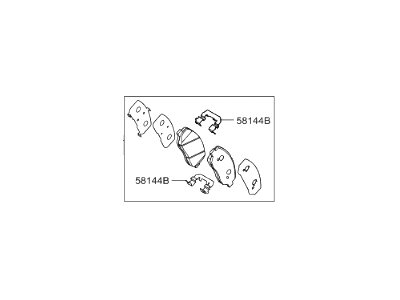 Hyundai 58101-1UA50 Front Disc Brake Pad Kit