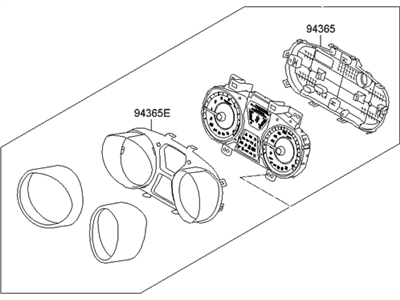 Hyundai 94004-3Y000 Cluster Assembly-Instrument