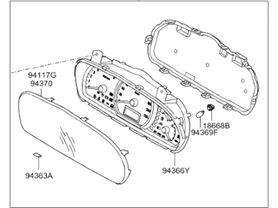 Hyundai 94004-2H110 Cluster Assembly-Instrument