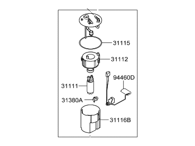 Hyundai 31110-2M700 Complete-Fuel Pump