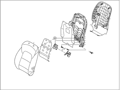 Hyundai 88302-D3730-TTR Back Assembly-Front Seat,RH