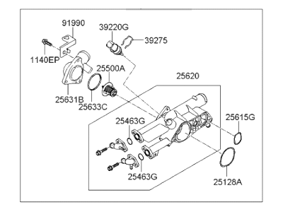 Hyundai 25600-2G560 Control Assembly-Coolant Temperature