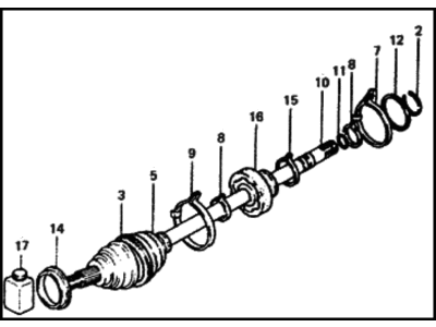Hyundai Excel Axle Shaft - 49507-21000