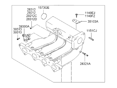 Hyundai 28310-26351 Manifold Assembly-Intake