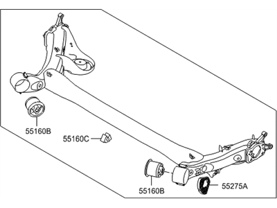 2013 Hyundai Elantra Axle Beam - 55100-3X000