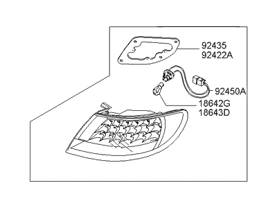 Hyundai Azera Back Up Light - 92401-3L510