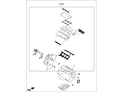 Hyundai 20910-3CA08 Gasket Kit-Engine Overhaul