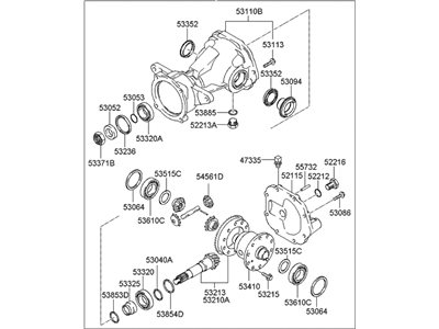 2007 Hyundai Tucson Differential - 53000-39200