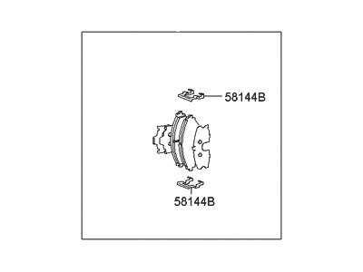 2001 Hyundai Sonata Brake Pad Set - 58101-38A90