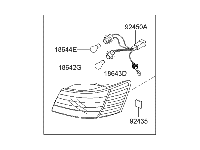 Hyundai 92401-0A500 Lamp Assembly-Rear Combination Outside,LH