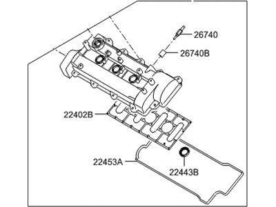 Hyundai 22410-3E130 Cover Assembly-Rocker,LH
