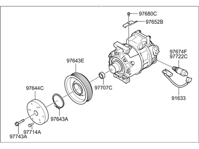 Hyundai Equus A/C Compressor - 97701-3M100