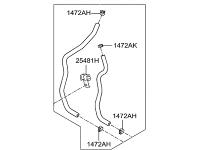 2018 Hyundai Sonata Hybrid Coolant Reservoir Hose - 25450-E6500