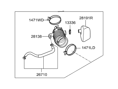 2016 Hyundai Azera Air Duct - 28140-3V300