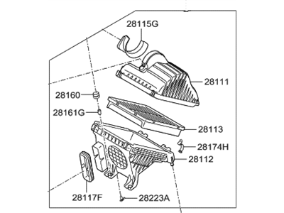 Hyundai 28110-3V350 Cleaner Assembly-Air