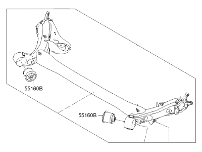 Hyundai 55100-3Y100 Torsion Axle Complete