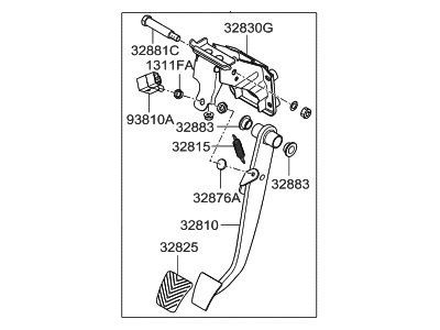 2007 Hyundai Santa Fe Brake Pedal - 32800-0W110