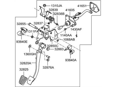 Hyundai 32802-2B130 Pedal Assembly-Clutch