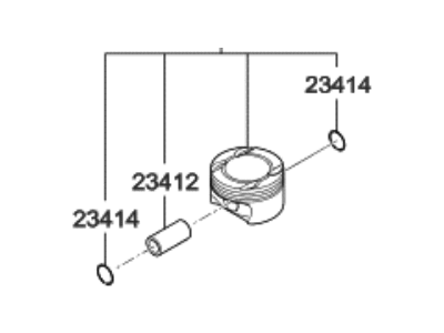 2010 Hyundai Equus Piston - 23041-3F410