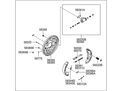 Hyundai 58310-2H000 Brake Assembly-Rear,LH