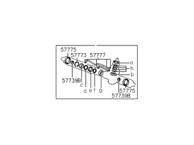 1995 Hyundai Accent Power Steering Gear Seal - 57790-22A00