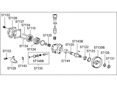 Hyundai XG300 Power Steering Pump - 57100-39000